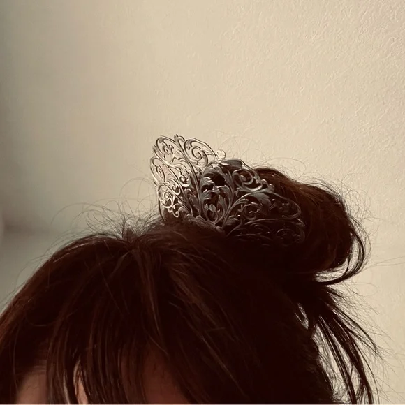 sterling Hair Comb Peinetta Mantilla Tango Flamenco Accessory Filigree - Picture 9 of 16